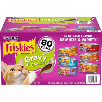 Purina Friskies Gravy Wet Cat Food, Variety Pack (5.5 oz., 60 ct.)