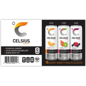 Celsius Sparkling Fitness Drink, 15 x 12 oz