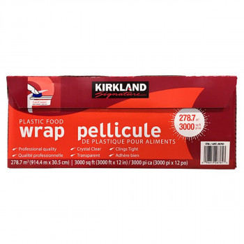 Kirkland Signature 12" Plastic Food Wrap, 3000 ft