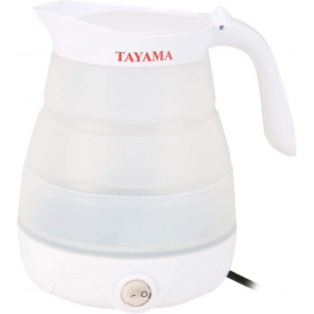 Tayama TFK-002 - Hervidor eléctrico plegable de viaje, 0,6 litros, color blanco