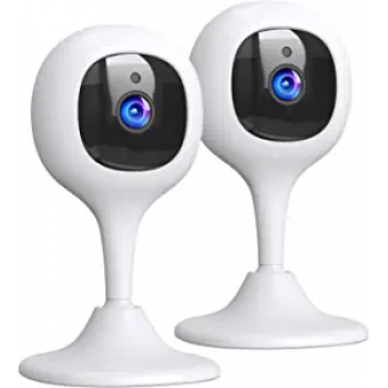 Cámara de seguridad para el hogar 1080P con detección de movimiento, visión nocturna por infrarrojos, audio bidireccional, compatible con Alexa